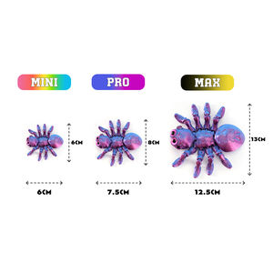 Vashine 3D Impreso Araña Juguete Colorido PLA Friendly Figura de Acción Big Three Eyed Spider Niños Juguetes Creatividad Linda Decoración - Product Image 4
