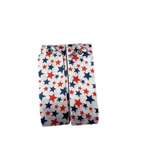 Cinta de Baile con Estrellas Rojas y Azules al por Mayor, Cinta de Gimnasia de Satén Blanco con Mango Rojo para el 4 de Julio y Actuaciones Escénicas - Product Image 2