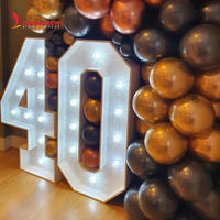 BRANDNEWSIGN Fabricant Personnalisé Led Géant Chapiteau Lettres 4ft Nombre avec Ampoules Fête D'anniversaire Décoration Allumer Lettre
