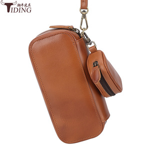 Étui à pipe en cuir véritable TIDING avec sangle de poignet, accessoire portable pour cigares, sac de rangement pour tabac, marron - Product Image 4
