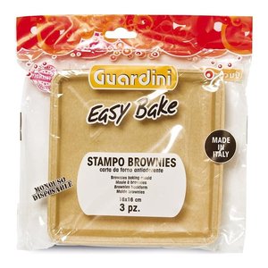 Set stampi pasticceria 3 pz carta forno (16x16cm) Brownies 15756 - Product Image 2