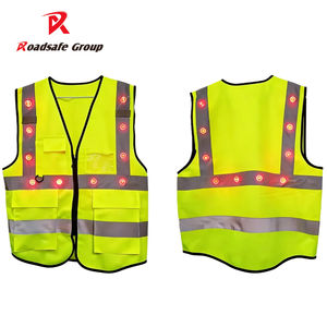 <span class=keywords><strong>Gilet</strong></span> de sécurité Roadsafe LOGO Veste de sécurité haute visibilité <span class=keywords><strong>Gilet</strong></span> de sécurité lumineux à LED avec bandes réfléchissantes Idéal pour les coureurs, les travailleurs et les cyclistes - Product Image 5
