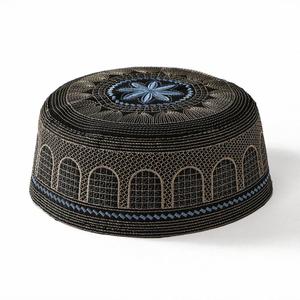 Cross-Border Men's <b>Flat</b> <b>Hat</b> with 3D Embroidery Polyester Material Fashion Style Travel Use Saudi National <b>Hat</b> - Product Image 3