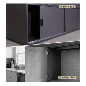 Inward Sliding Door Hardware YG150 Double Damper Track Wall Mount Plastic Aluminum Alloy Modern Simple Cupboard Accessory - Product Image 2