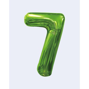 Partito Love Foil Green Number Globe N7 palloncini 100 cm per la decorazione di eventi di compleanno - Product Image 1