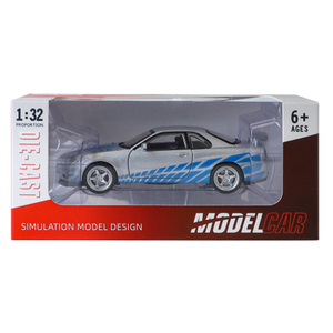 Coche de Metal Fundido a Presión 1:32 <span class=keywords><strong>Nissan</strong></span> Skyline <span class=keywords><strong>GTR</strong></span> con Sonido, Luces, Puertas Abribles y Función de Retroceso, Modelo de Aleación para Exhibición, Regalo para Niños - Product Image 3