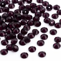 Cuentas de diamantes de imitación de resina epoxi de terciopelo morado de 5 mm con orificio central para coser, marca YAXI, para la fabricación de prendas de vestir