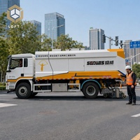 SCDWES IOS Sertifikalı 180KW Güçlü 3.5m Süpürme Genişliğine Sahip Islak/Kuru Çift Kullanımlı Yol Süpürme Makinesi 89km/s Hız 95% Verimlilik Otoyol 5000mm