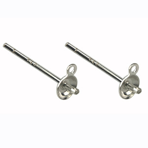 Support vide en argent sterling S925 pour fabrication de bijoux DIY, pour aiguille de plateau, boucles d'oreilles pendantes, perles, perles de jade, cristaux et bols - Product Image 6