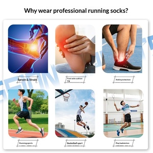 Chaussettes de sport Coolmax à séchage rapide, antibactériennes, absorbant la transpiration, anti-odeurs, épaisses, en tissu éponge, antidérapantes, pour la course à pied et le cyclisme professionnels - Product Image 3