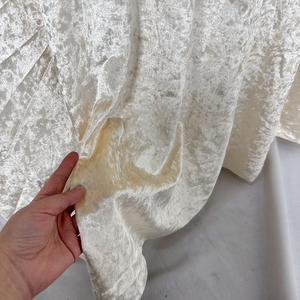 Nappe Ronde Élégante en Velours Blanc Effet Diamant, Jupe de Table Sur Mesure pour Banquet, Restaurant, Décoration Intérieure - Product Image 2