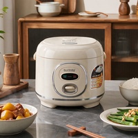 Cuisinière à riz électrique portable mécanique 1,2L/1,5L avec cuve antiadhésive, boîtier en plastique, tasse doseuse, appareil de cuisine domestique