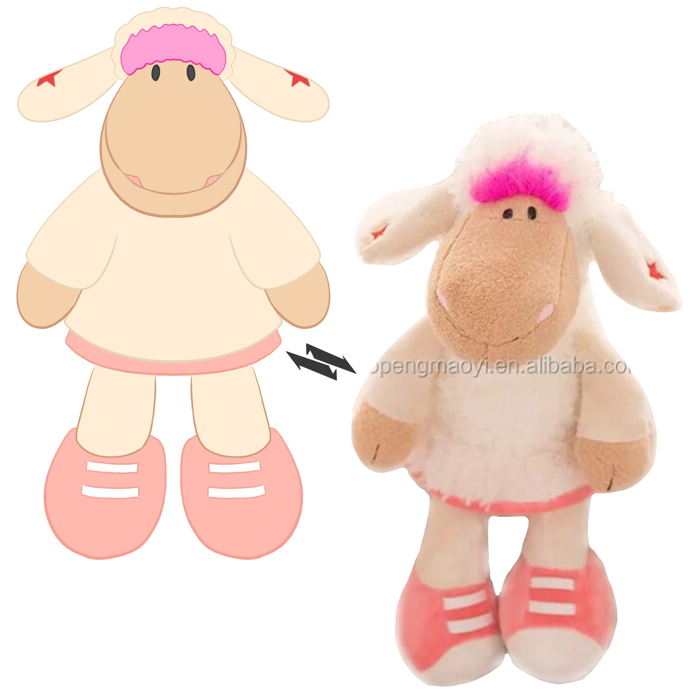 गर्म बिक्री भरवां आलीशान नरम खिलौने <span class=keywords><strong>cuddly</strong></span> भेड़ भेड़ भेड़ के बच्चे के खिलौने बच्चों के लिए