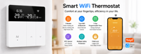 Termostato Inteligente WiFi de Pared con Pantalla LED Digital, Ahorro de Energía, Calefacción y Refrigeración para Hogar, Hotel y Oficina
