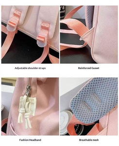Sac à dos scolaire unisexe de style coréen inspiré d'Instagram pour les élèves de 3e à 6e année, les collégiens et lycéens ; Sac à dos pour ordinateur portable de grande capacité - Product Image 5