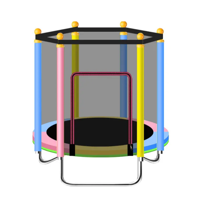 लोचदार कूद पिंजरे दोर किस इनडोर Trampoline पीई संरक्षण नेट + पीपी प्रबलित कूद कपड़ा, स्टेनलेस स्टील 11 KG अनुकूलित रंग