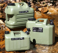 Refroidisseur d'eau extérieur 10L Conteneur de réservoir d'eau de camping réutilisable avec robinet pour les urgences de voyage et de véhicule