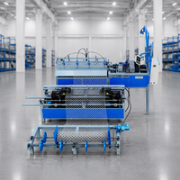 Machine semi-automatique de fabrication de grillage diamanté, équipement universel pour grillage à mailles losangées, en acier inoxydable, haute capacité