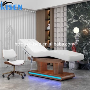 KISEN New Modern Light <b>Electric</b> Beauty Bed Cosmetic Leather 4 Motors Spa Salon Chair Heat Function Massage <b>Table</b> Bed - Product Image 3