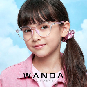Wanda Children's <b>Round</b> Glasses K8221 PC Lens Blue <b>Light</b> Protection For Students - Product Image 1