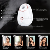 Vaporizador Facial Eléctrico Portátil Inteligente con Pulverizador Frío y Caliente Recargable, Nano Iónico, Gran Vapor, para Hidratación Facial en Casa