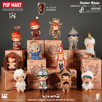 POPMART Hirono Shelter Series Blind Box - Coffret scellé original de 12 boîtes, figurine d'action artistique de designer pour collection ou cadeau