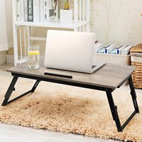 Combohome bambou réglable en bois Table de lit pour ordinateur portable Table réglable pour ordinateur inclinable table d'étude de lit pliant