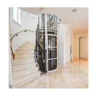 Ascenseur panoramique haut de gamme pour villa, ascenseur hydraulique pour maison avec porte automatique