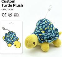 Porte-clés en peluche tortue sur mesure, jouet en peluche miniature pas cher, poupée en peluche, jouets