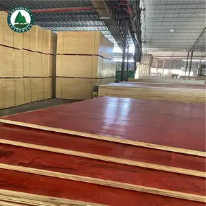 Lapisan Kayu Lapis LVL Konstruksi Bekisting untuk Beton 4X8 Lapisan Kayu Lapis Hitam Kuning Merah Coklat Dilaminasi Kayu Lapis