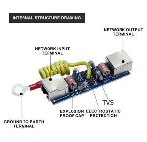 <span class=keywords><strong>Parafoudre</strong></span> Ethernet 1000Mbps Megibit/Gigabit RJ45 <span class=keywords><strong>parafoudre</strong></span> pour commutateur routeur NVR IP caméra Protection de sécurité - Product Image 4