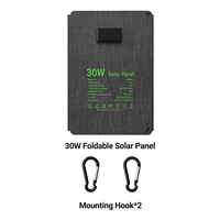 Panneau solaire portable 30 W | Panneaux photovoltaïques portables étanches IP67 de 30 watts pour chargement solaire de téléphone en sac à dos extérieur