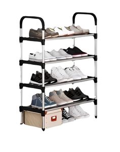 Household Steel Pipe <b>Shoe</b> Rack Dormitory 5-layer Dustproof <b>Shoe</b> Cabinet <b>Storage</b> Rack Height Adjustable Metal <b>Shoe</b> Rack - Product Image 1
