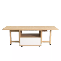 Mobilier de salle à manger moderne ensemble de table de restaurant table de salle à manger rectangulaire extensible pliante en bois avec base en bois