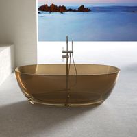 Baignoires italiennes de luxe en résine cristalline Baignoires autoportantes en résine transparente à surface solide