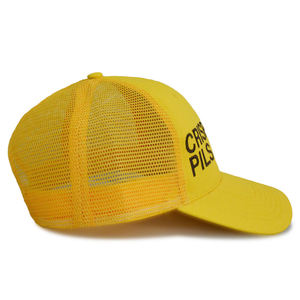 6 Panel Cotton Yellow Trucker <b>Hat</b> Custom Embroidery Logo Trucker <b>Hats</b> <b>Summer</b> Cool Mesh Trucker Caps - Product Image 5