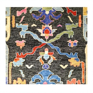 Tapis géométrique moderne de luxe en laine dorée tuftée à la main, à poils mi-longs et épais, pour salon, tapis d'appoint de table basse, tapis décoratif - Product Image 4