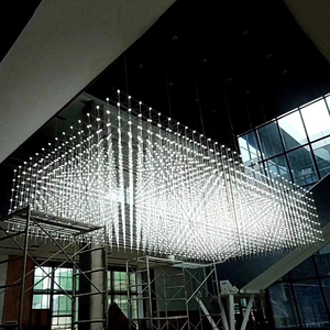 Lámpara de araña de estrella de cielo completo posmoderna moderna personalizada diseño cosmológico de acero inoxidable para función de iluminación de Hotel - Product Image 1