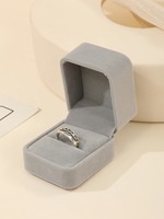 Grote eenvoudige fluwelen ringverpakking doos sieraden organizer Valentijnsdag cadeau etui display houder opbergdoos