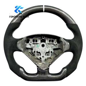 Volant en cuir Alcantara chauffant personnalisé avec LED en fibre de carbone forgée pour Peugeot RCZ 206/207/208/<span class=keywords><strong>308</strong></span>/408/508/MK1/<span class=keywords><strong>GTI</strong></span> - Product Image 2