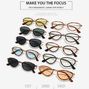 Lunettes de soleil polarisées de luxe à monture étroite avec logo personnalisé 2026, protection UV400, style œil de chat en métal pour hommes et femmes - Product Image 4