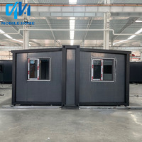 Mini conteneur modulaire portable préfabriqué prêt à l'emploi pour l'hiver Petite maison préfabriquée et extensible Petite villa avec toilettes