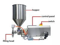 KEFAI Machine de remplissage semi-automatique à rotor servo pour confiture de pâte épaisse à haute viscosité Buse unique