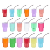 Tasses à café Mus Thermos Gourde D "eau Chaud Et Froid à double paroi en acier inoxydable 18/8 de 2 oz imprimées avec logo personnalisé pour le voyage