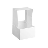 Boîte d'emballage alimentaire pour boulangerie, petite, 4x4, pour gâteau, cupcake, friandise, pain, biscuit, muffin, beignet, avec fenêtre transparente en PET
