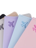 Porte-passeport en cuir PU imperméable brodé, 4 poches, organiseur de documents de voyage familial, unisexe