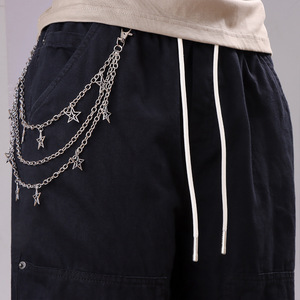 โซ่คล้องกางเกงลายดาวฮิปฮอป หลายชั้น ทำจากโลหะผสมสังกะสี โซ่คาดเอว สไตล์ปาร์ตี้พังก์ แฟชั่นโซ่คล้องตัว - Product Image 2