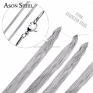 Cadenas de Joyería de 45cm-60cm de Largo y 2mm de Ancho, Cadena Cruzada de Moda, Collar de Acero Inoxidable, Cadena de Boda para Mujer - Product Image 4