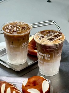 แก้วเครื่องดื่ม PET ขนาด 500 มล. แก้วพลาสติกใสแบบใช้แล้วทิ้ง ทรงกลม แก้วกาแฟ PET พลาสติกแบบผนังเดียว พร้อมฝาปิด - Product Image 3