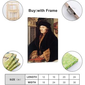 Erasmus Rotterdam Portrait Toile Peintures Hans Holbein's Modern Home Decor Wall Arts Peint à la main Image Prints Stock - Product Image 3